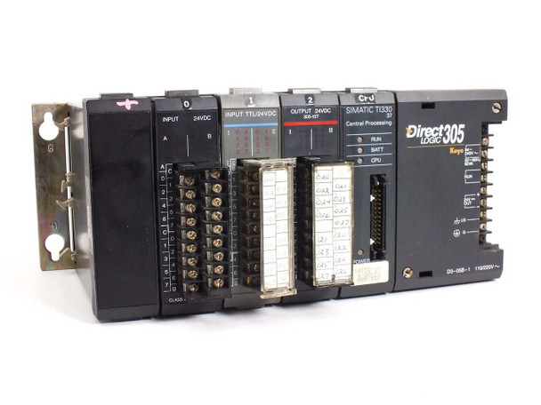 Koyo D3-05B-1 Modular 5-Slot PLC with Siemens Modules 305-15T 330-37 305-16DC