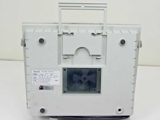 Telex Copyette 300350000 — bottom/rear panel view showing rating plate label and internal cooling fan grille