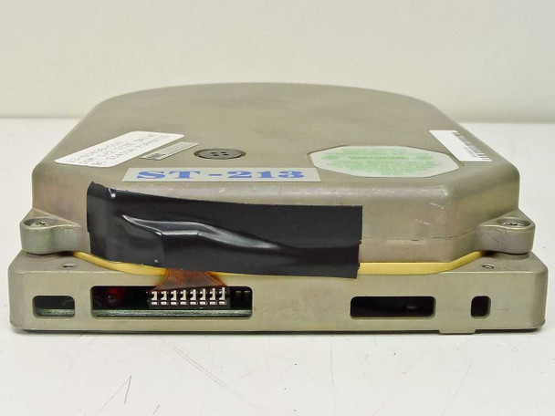 Seagate ST-213 hard drive – front edge view showing MFM data connector and power connector