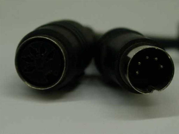 Symbol STI80-0100 close-up of large AT DIN female connector and mini-DIN PS/2 male connector ends