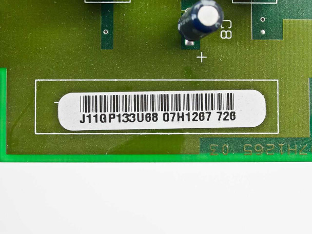 IBM 07H1267 riser card – close-up of barcode label reading J11GP133U68 07H1267 720