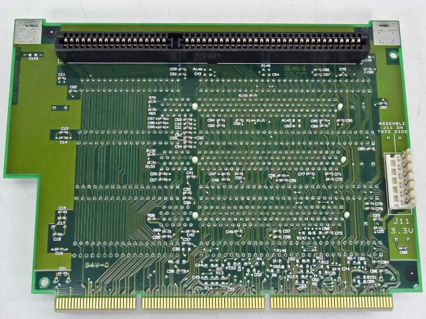 IBM 06H9086 riser card – PCB rear/solder side showing trace layout, J11 3.3V jumper marking, and board edge connectors