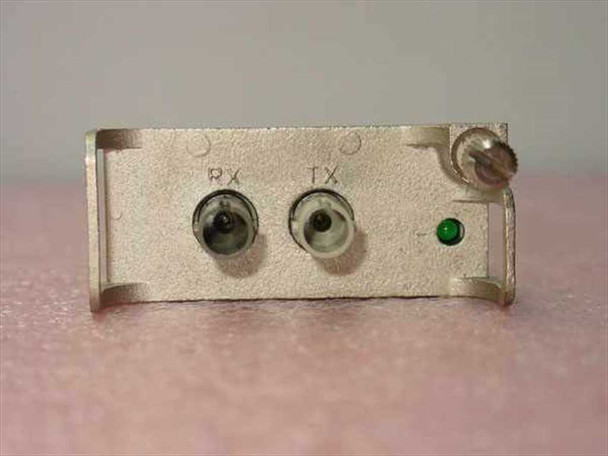 Cabletron EPIM-F1/F2 — front faceplate view showing ST-type RX and TX fiber optic connectors and green LED indicator
