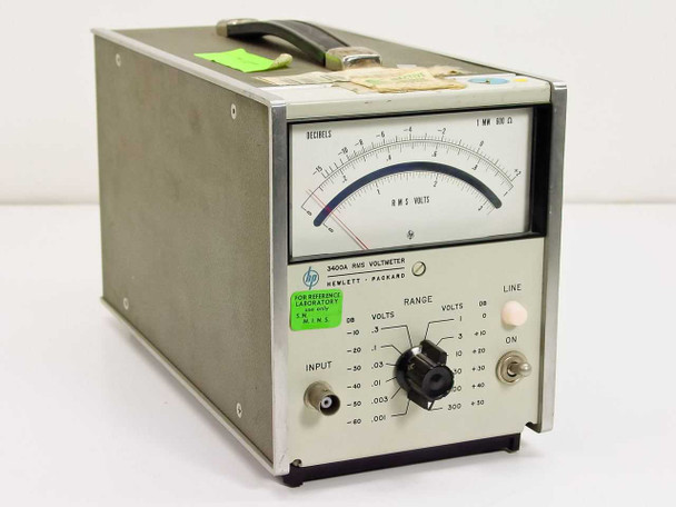 HP 3400A RMS Volt Meter .001 to 300 Volts. (w/opt 1)