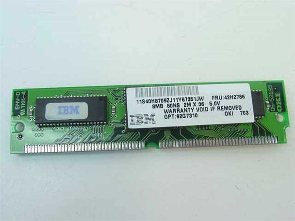 IBM 8MB Memory Parity 72 pin SIMM 60NS 42H2786