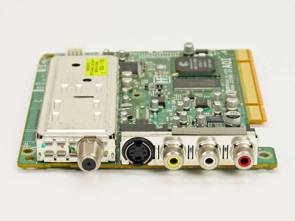 Sony PCVA-IMB5A GigaPocket PCI TV Tuner MPEG encoder card — front view showing coaxial, S-Video, and composite RCA inputs with tuner module