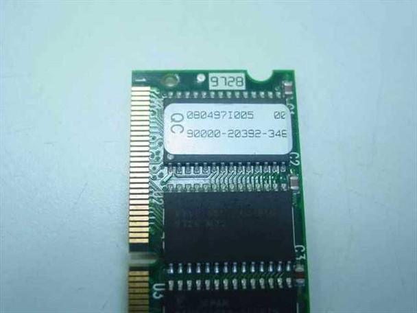 Kingston KFJ-MLN/16 16MB SO-DIMM — close-up of label showing part numbers 0B0497I005 and 90000-20392-346
