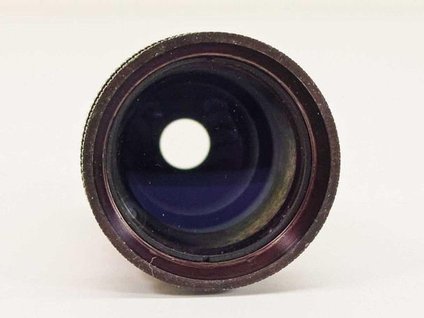 Buhl Optical 16mm f/2.0 projection lens – front element view showing blue anti-reflection coated glass