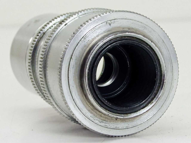 Wollensak Raptar 3 inch F/4 C-mount lens — rear C-mount element view showing rear glass and threaded mount