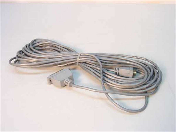 DB9 to DB25 male to male gray serial RS-232 cable — full length coiled view