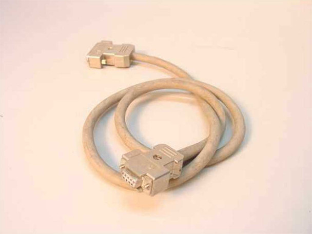 DB9 Female to DB25 Female serial cable 5 foot full length coiled view