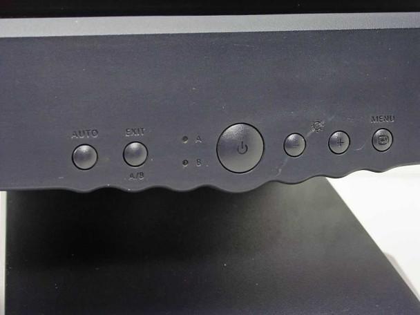 Samsung SyncMaster 770TFT front panel controls close-up showing AUTO, EXIT, A/B, power, and MENU buttons