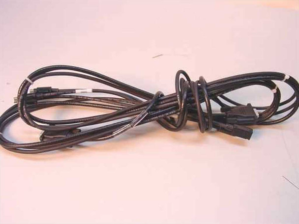 Compaq 169961-001 and 169960-002 KVM cable set coiled — full set view showing DB15 video and PS2 cables