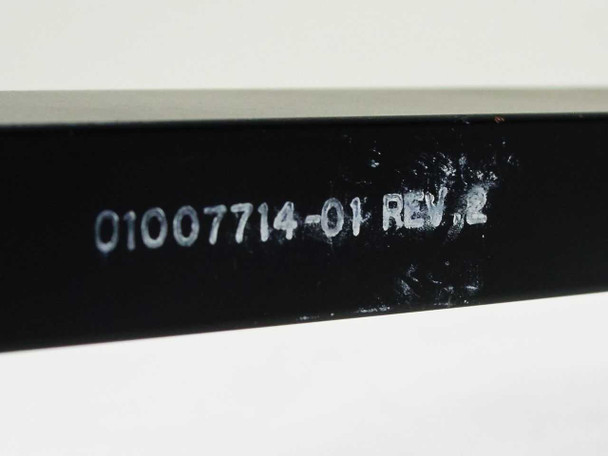 WR-137 waveguide 01007714-01 — close-up of label showing part number 01007714-01 REV.2 printed on body