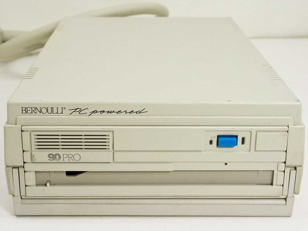 Iomega B190THP Bernoulli 90 Pro drive – front panel view showing 90 PRO badge and blue eject button