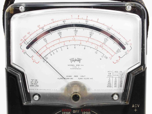 Triplett 630-NA Voltmeter Type 3 suspension - Cracked Case