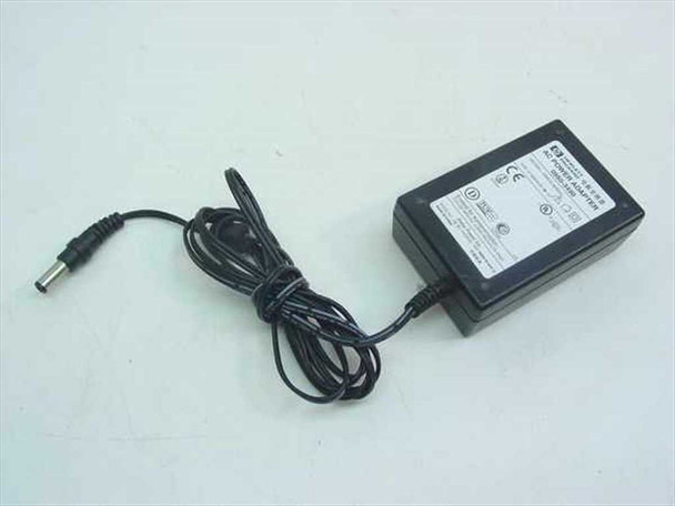 HP 0950-3490 AC Power Adapter front and top view showing barrel output cable and compact black housing