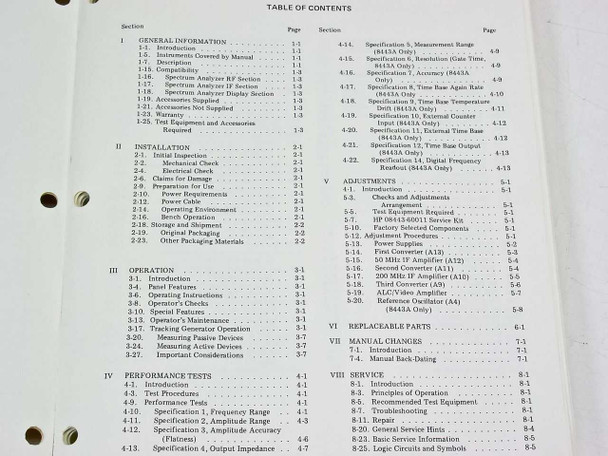 HP 8443A - 8443B Operating & Service Manual