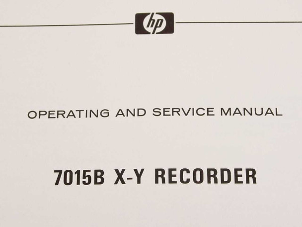 HP 7015B Operating & Service Manual