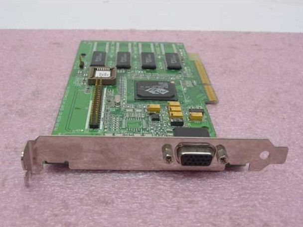 ATI 3D Rage Pro 109-46200-00 AGP video card front view showing PCB and VGA output bracket
