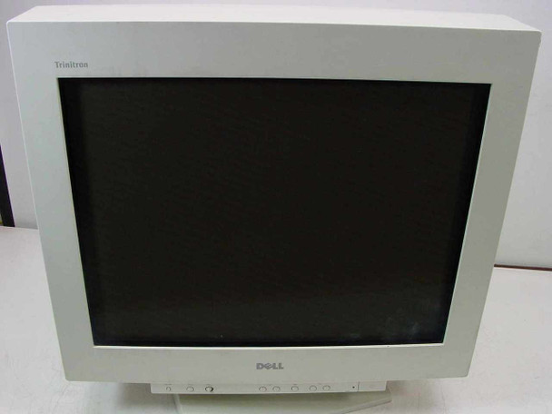 Dell P1110 UltraScan 21-inch Trinitron CRT monitor — straight-on front view showing Trinitron badge, Dell logo, and OSD button row