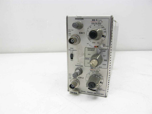 Tektronix 7A18A Dual Trace Amplifier Oscilloscope Plug-In