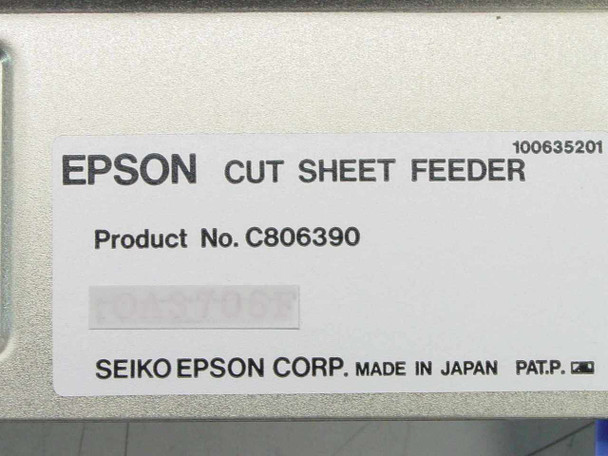 Epson C806390 product label — Product No. C806390, Seiko Epson Corp., Made in Japan