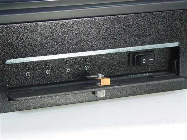 ICS Advent RMX-17CRT/TS – front bottom panel showing OSD menu control buttons and rocker power switch