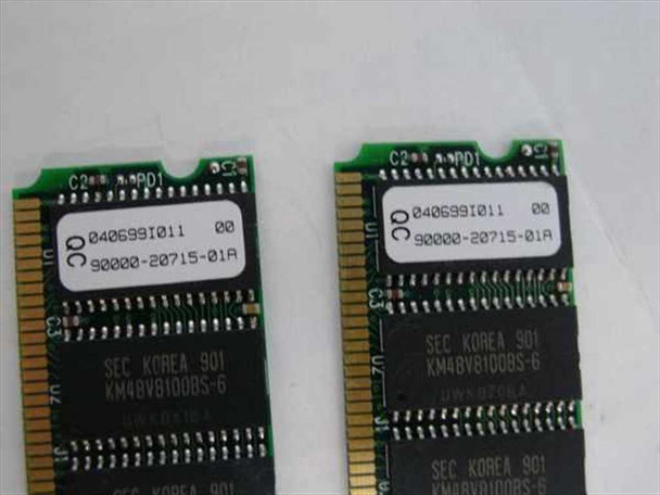Compaq Armada 217916-001 32MB SO-DIMM memory — close-up of QC label and Samsung KM48V8100BS-G chips