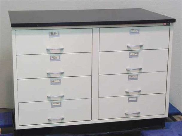 Kewaunee Scientific Corp. Work Surface 8 Drawer Laboratory Cabinet w/4' Table Top