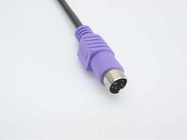 Compaq KB-0133 PS/2 keyboard connector – purple 6-pin mini-DIN PS/2 plug close-up