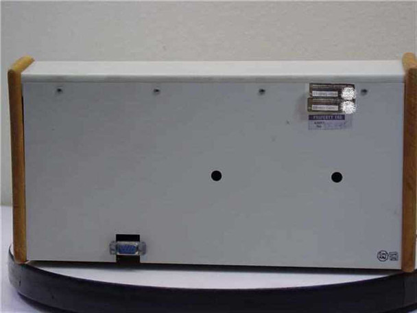 Graham Patton Systems 608 Audio Mixer – rear panel showing D-sub connector, two blank port holes, UL listing mark, and identification stickers
