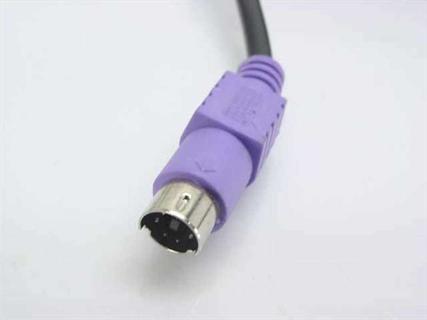 Close-up of purple mini-DIN 6-pin PS/2 connector on the Compaq KB-9963 keyboard cable
