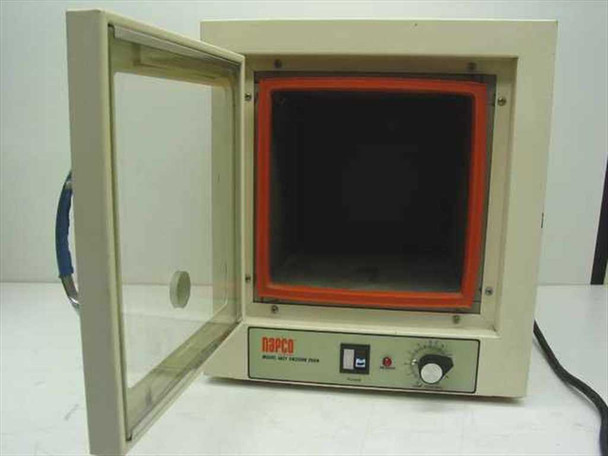 Terra Universal NAPCO 5404-00 Vacuum Nitrogen Oven — door open view showing orange rubber gasket seal, interior chamber, and front panel controls with NAPCO branding