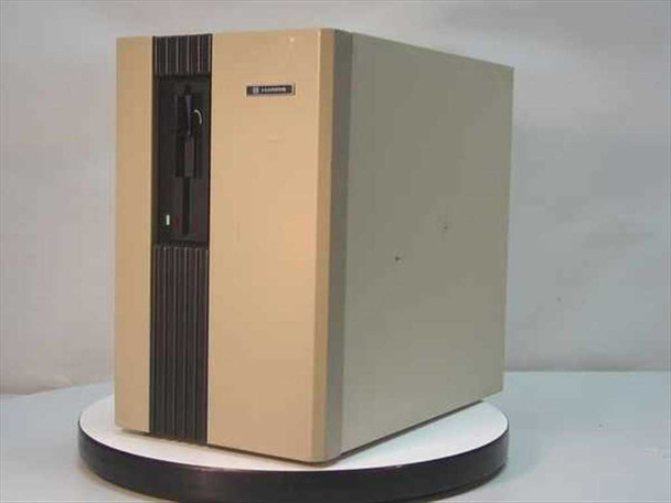 Harris H274-41CA 32 Port Controller – front right three-quarter view showing beige tower chassis with floppy drive bay and Harris badge