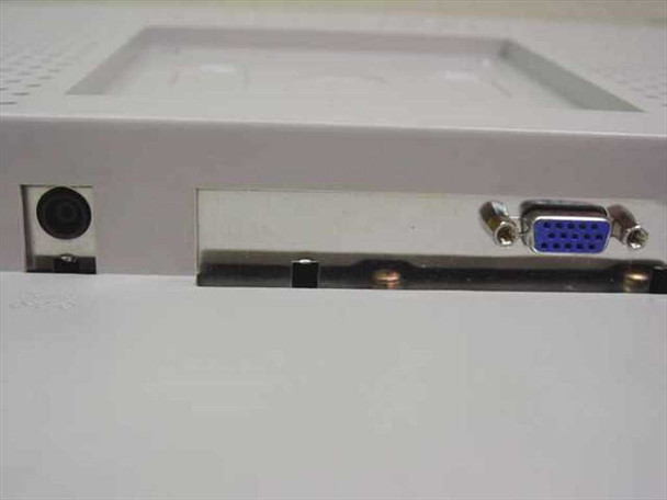 Samsung SyncMaster 770TFT — close-up of rear port area showing DC barrel power jack and HD-15 VGA input connector