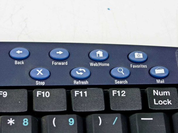 Gyration GP120 keyboard browser hotkey buttons – Back, Forward, Web/Home, Favorites, Stop, Refresh, Search, Mail