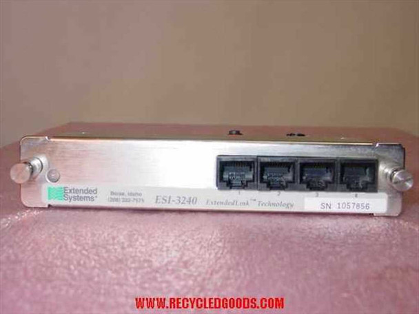 Extended Systems ESI-3240 ExtendedLink printer sharing module — front panel view showing four RJ-style ports and label
