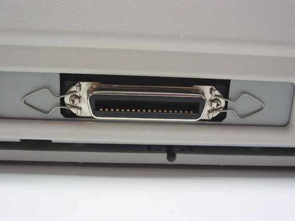 HP DeskJet 1120C – close-up of IEEE 1284 Centronics parallel port connector on rear panel