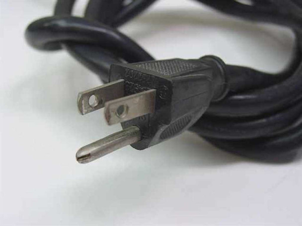 Close-up of the NEMA 5-15P 3-prong power cord plug included with the SL Waber UL800CB-6 outlet strip