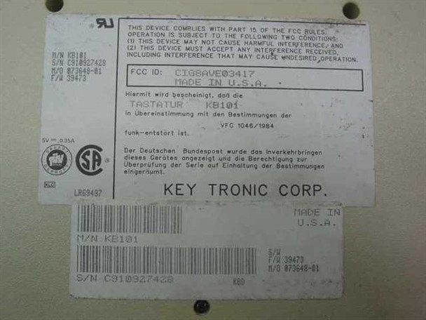 Keytronic KB101 Professional series AT Keyboard - KB101 - Yellowe