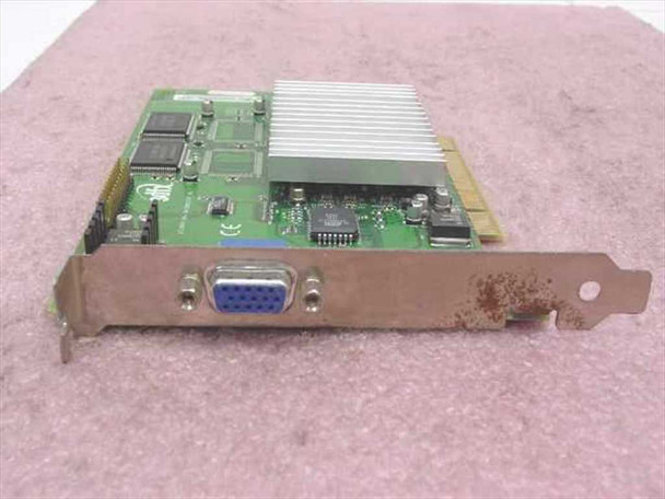 3dfx Voodoo3 2000 210-0382-004 PCI video card – angled front view showing VGA port on bracket and aluminum heatsink; surface rust visible on metal bracket