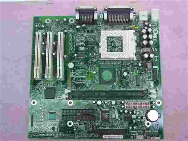 HP 303560 Socket 370 Celeron Motherboard PAV 6636 – top view showing Socket 370 CPU socket, 3 PCI slots, 2 DIMM slots, and IDE connectors