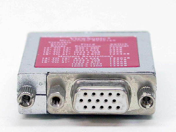 ViewSonic Macintosh Adapter – bottom view showing SVGA HD-15 female port and red label detail