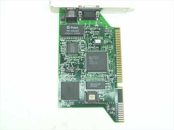 Intel 350200 ISA Token Ring Network Card – component side showing Intel main controller IC and Pulse transformer