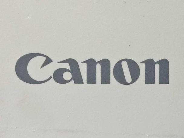 Canon LaserClass 5500 – close-up of Canon logo on machine body