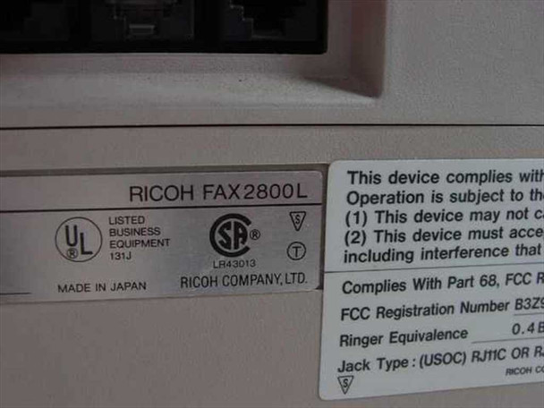 Ricoh Fax2800L Facsimile Machine