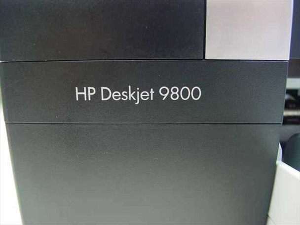 HP DeskJet 9800 model name label on unit body reading HP Deskjet 9800