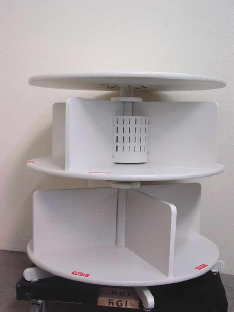 Rotating 2-Tier Binder Carousel with Worktop and Legs