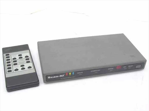 Digital Media Labs Scan-It scan converter front panel with IR remote control — front and top view